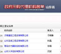 政府采购署理机构名单